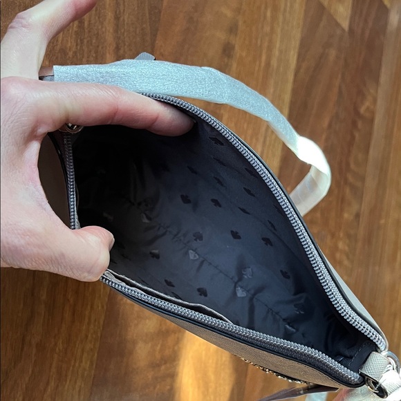 New Kate Spade Gray and Gold Crossbody Bag - Picture 11 of 16